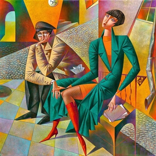 500x500 Master And Margarita - Geometrical Painting