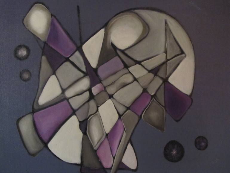 770x578 Saatchi Art Violet Geo Painting By Toni Reavis - Geopainting