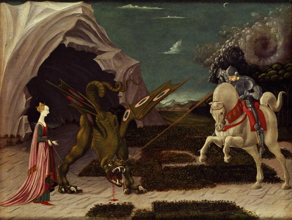 600x452 St George And The Dragon 1470 Painting Paolo Uccello Oil Paintings - George And The Dragon Painting