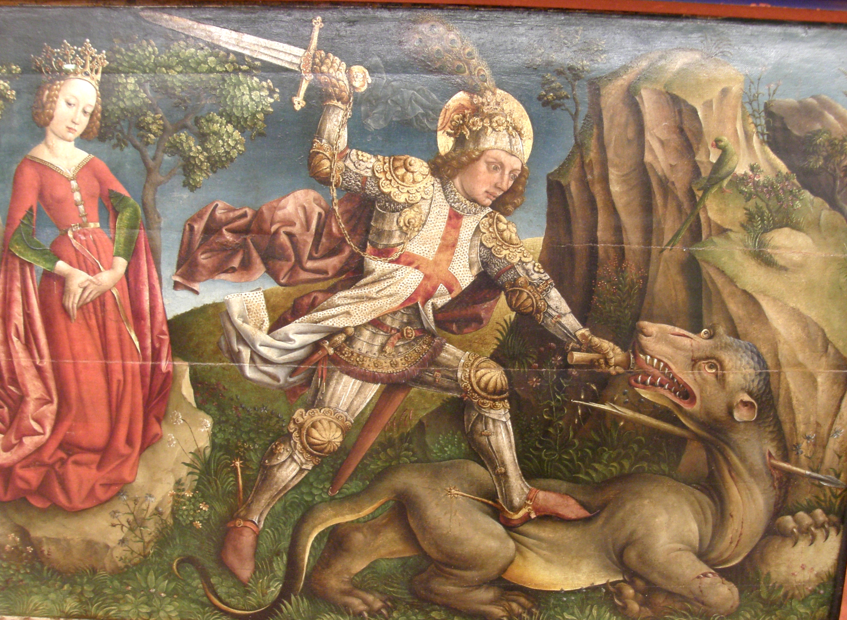 2861x2096 Filejost Haller - George And The Dragon Painting