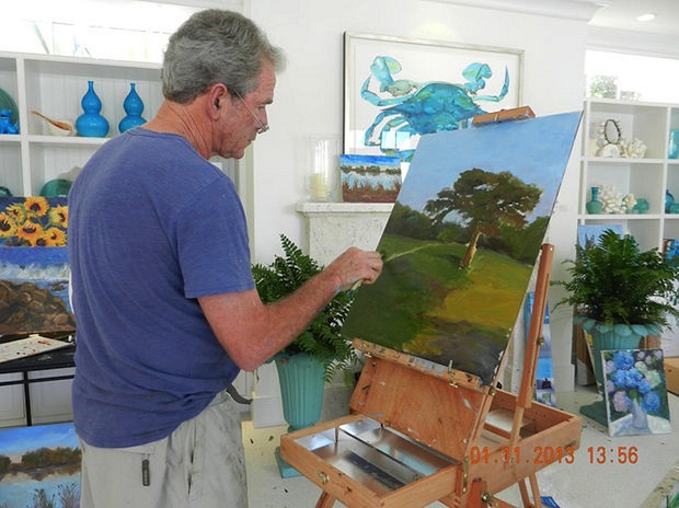 620x464 George W. Bush Learned To Paint On An Ipad - George Bush Painting