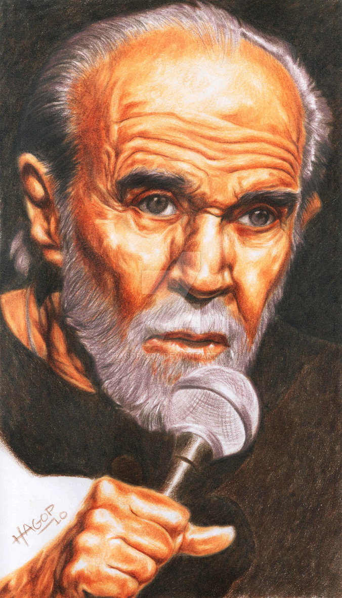 676x1180 George Carlin By Hagop2404 - George Carlin Painting
