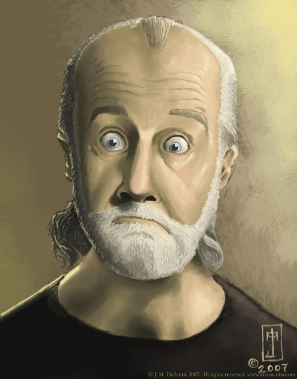 600x764 George Carlin By Jmdesantis - George Carlin Painting