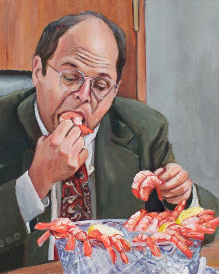 720x900 George Eats Shrimp - George Costanza Painting