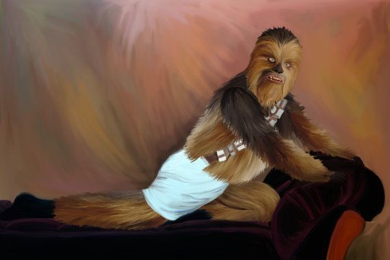 570x380 Chewbacca And The Timeless Art Of Seduction Painting Chewbacca - George Costanza Painting