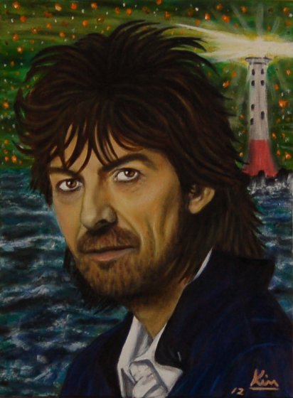 412x560 Oil Painting Gt Transmission ( George Harrison ) - George Harrison Painting