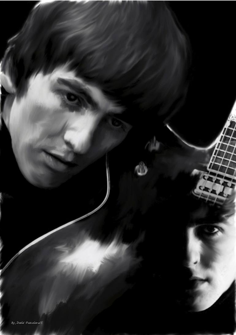 770x1093 Saatchi Art Spirit Play George Harrison Painting By David Pucciarelli - George Harrison Painting