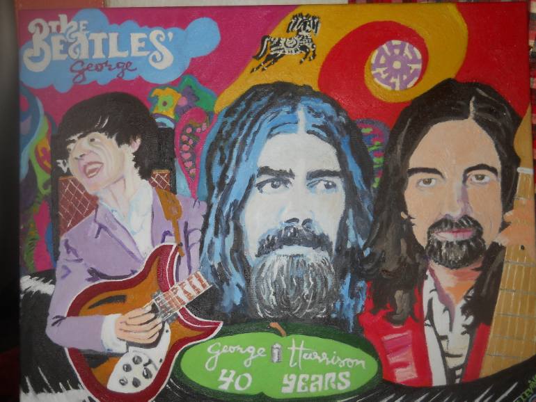 770x578 Saatchi Art George Harrison 40 Years Painting By Tl Levine - George Harrison Painting