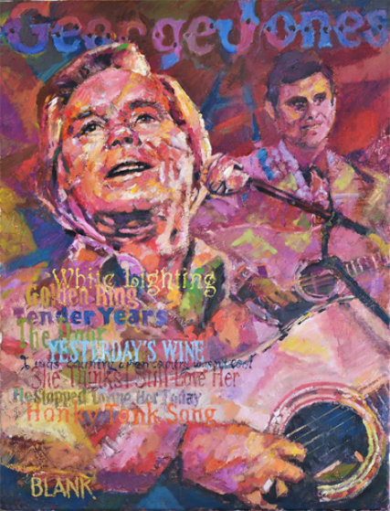 427x559 George Jones 2014 24x18 By Jerry Blank - George Jones Painting