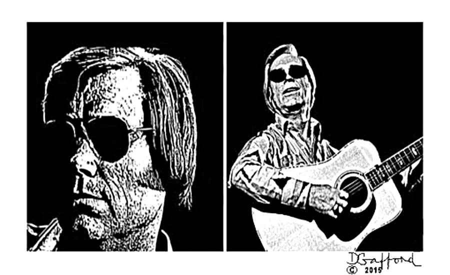 900x550 George Jones Painting By Dave Gafford - George Jones Painting