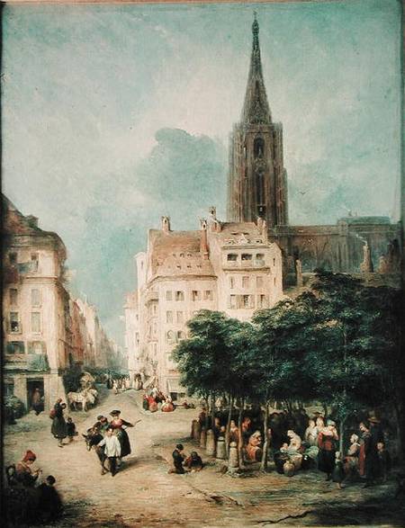450x587 Place Gutenberg, Strasbourg - George Jones Painting