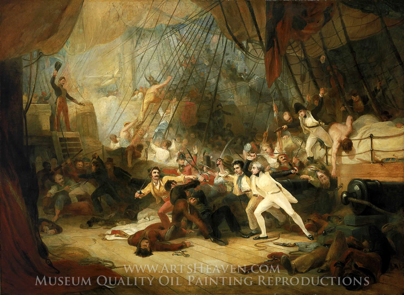 820x598 Reproduction Painting George Jones Nelson Boarding The San Josef - George Jones Painting