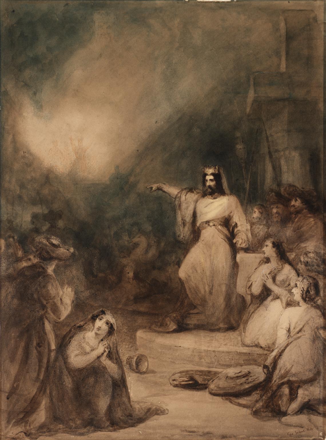 1140x1536 The Burning Fiery Furnace, Study For N00389', George Jones, C.1832 - George Jones Painting