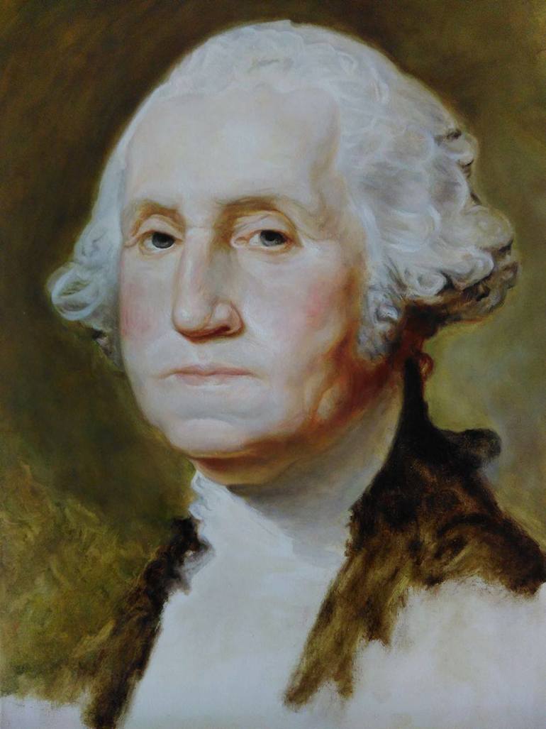 770x1027 Saatchi Art Copy A Gilbert Stuart Painting Portrait - George Painting