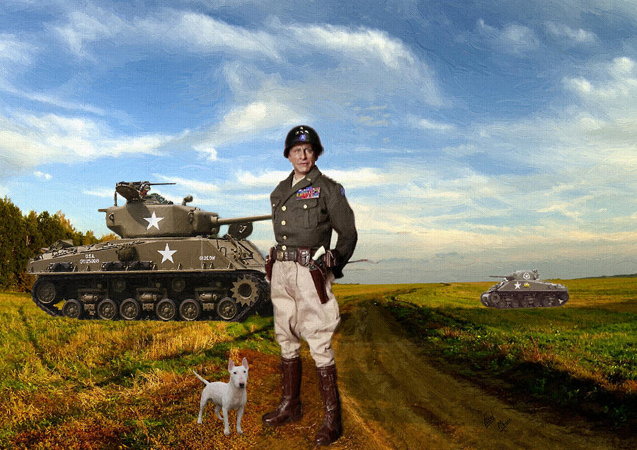 900x637 General Patton Paintings Fine Art America - George Patton Painting