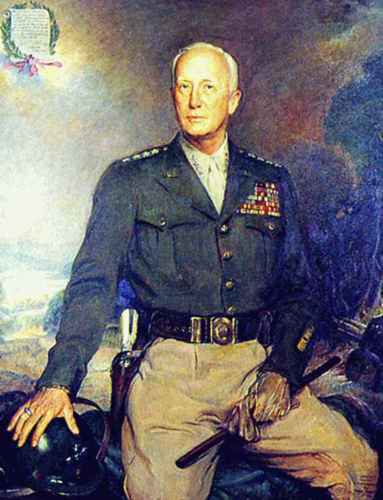 383x500 High Quality Portrait Oil Painting On Canvas George S. Patton - George Patton Painting