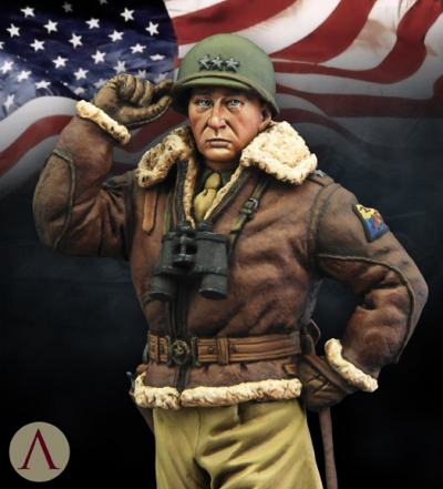 400x441 Michigan Toy Soldier Company Scale75 - George Patton Painting