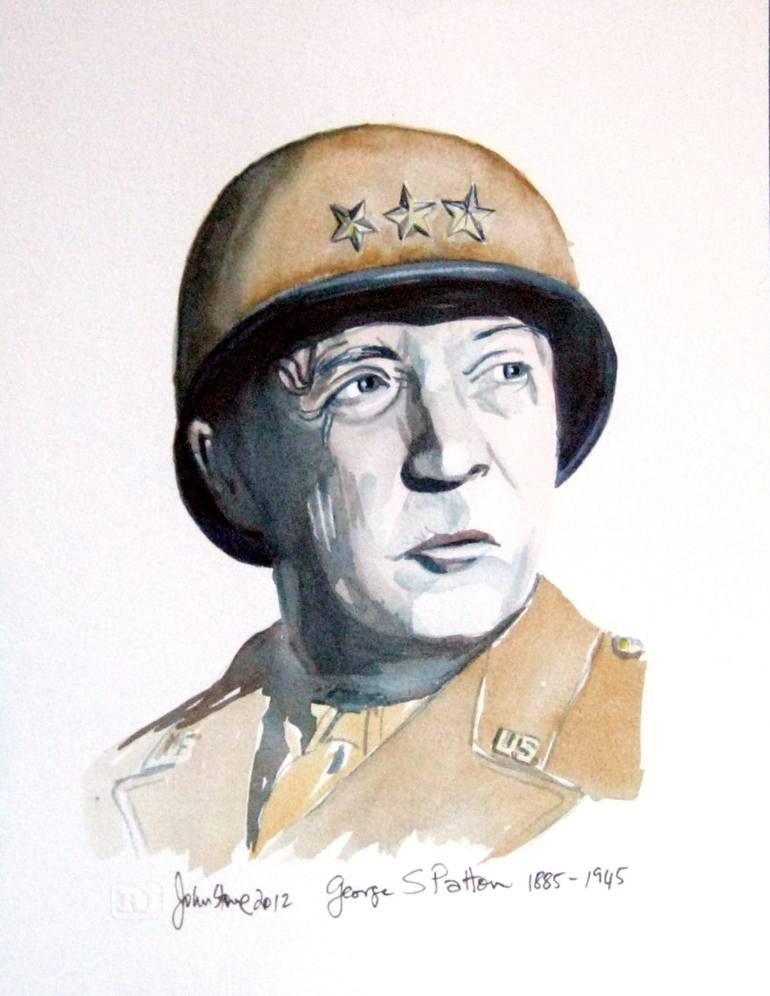 770x996 Saatchi Art George S Patton Painting By Ray Johnstone - George Patton Painting
