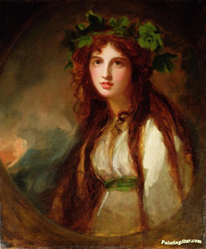 660x800 Portrait Of Emma, Lady Hamilton As A Bacchante Artwork By George - George Romney Painting