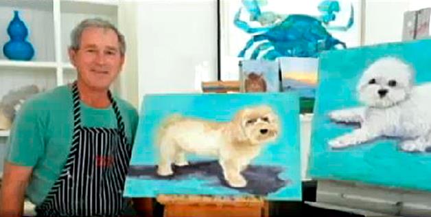 628x316 George W. Bush Finally Finishes Painting Masterpiece Worthy - George W Bush Painting