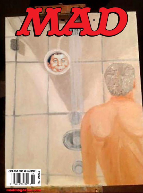 555x750 Mad's New Cover Artist George W. Bush Mad Magazine - George W Bush Shower Painting