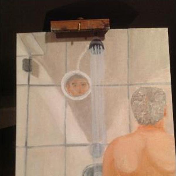 600x600 Overanalyzing George W. Bush's Painting Of Himself Taking A Shower - George W Bush Shower Painting