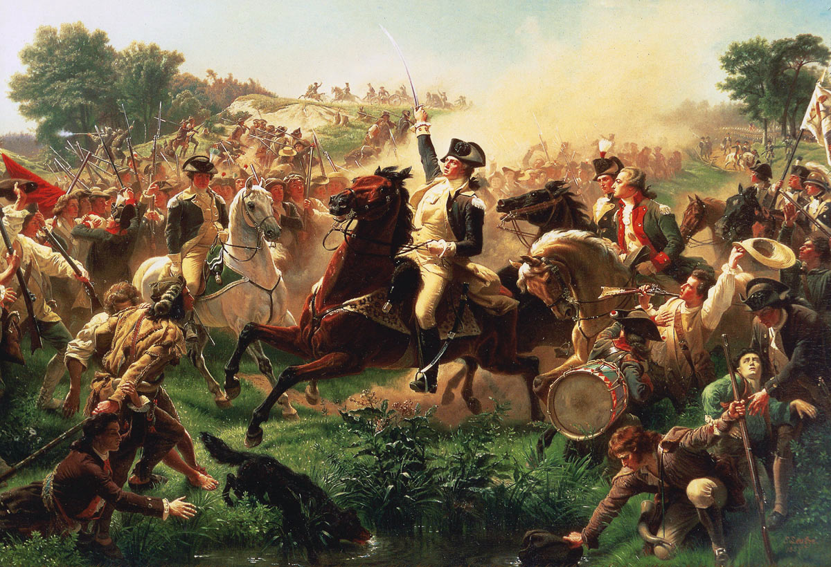 1200x820 Battle Of Monmouth - George Washington Battle Painting