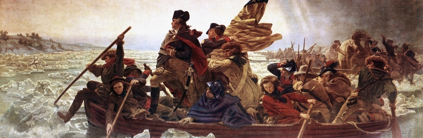 1389x454 December 26, 1776, General George Washington Wins Battle Of Trenton - George Washington Battle Painting