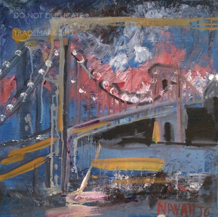 700x697 48 Best George Washington Bridge Paintings. By Navahjo Images - George Washington Bridge Painting