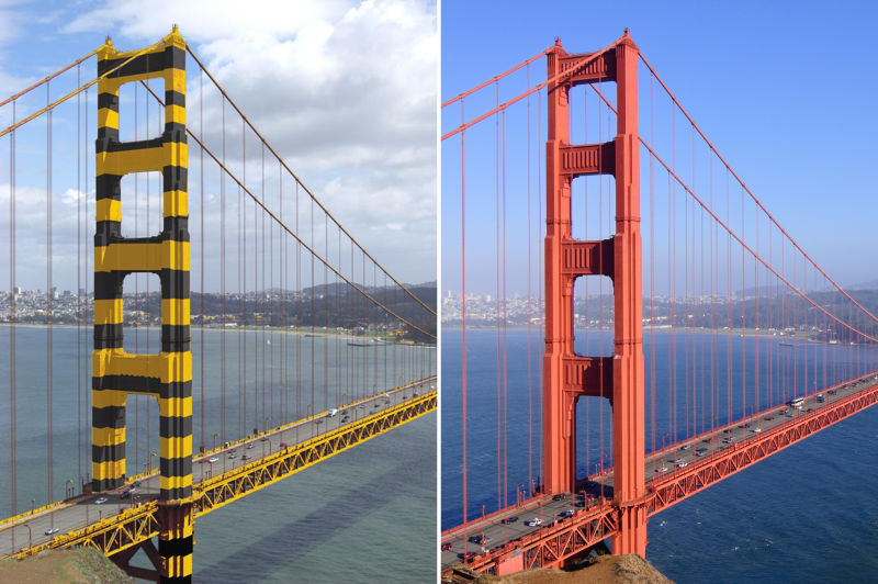 800x532 The Golden Gate Bridge Almost Ended Up With A Bumble Bee Paint Job - George Washington Bridge Painting