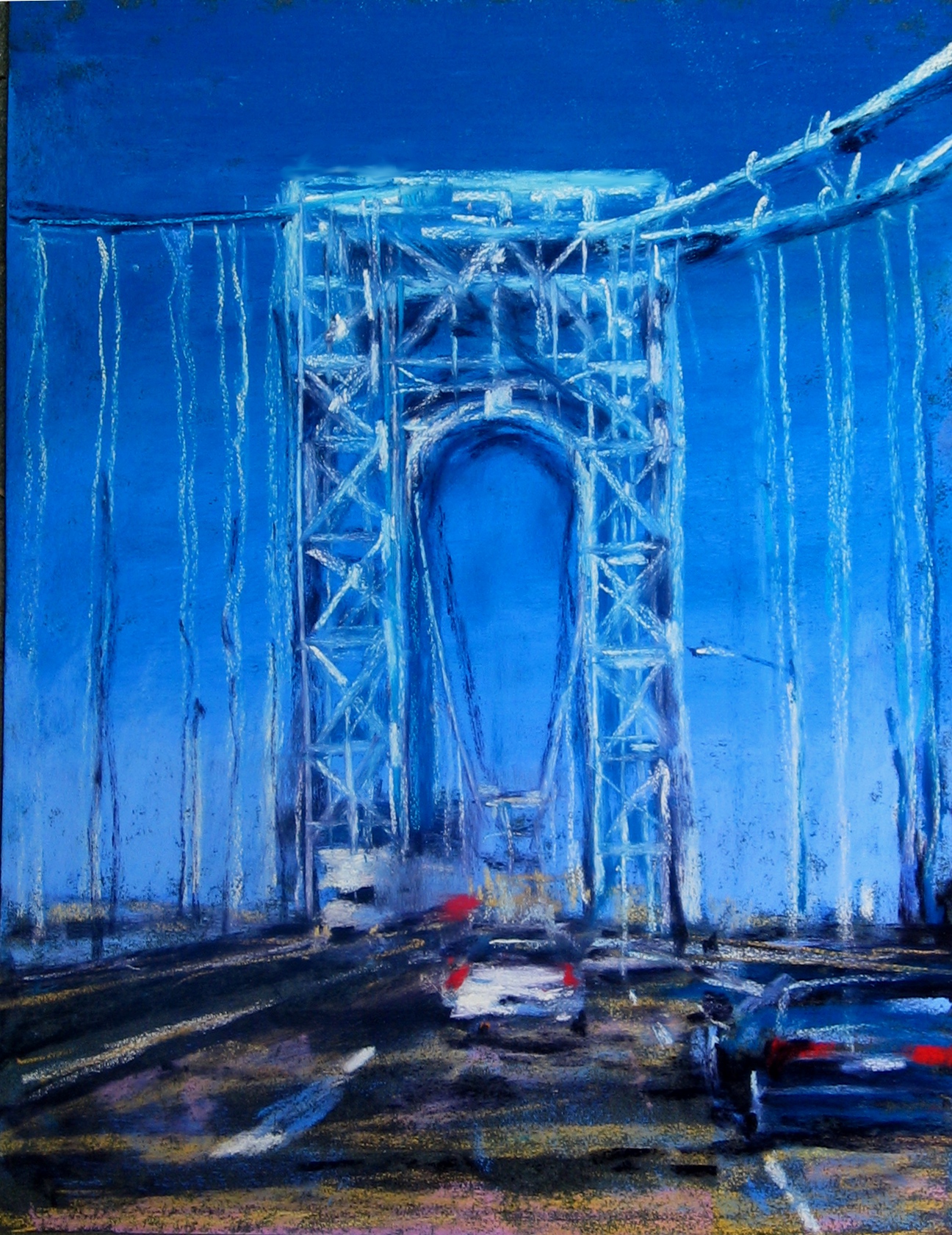 1296x1681 Fun On The Bridge Loosen Up! - George Washington Bridge Painting