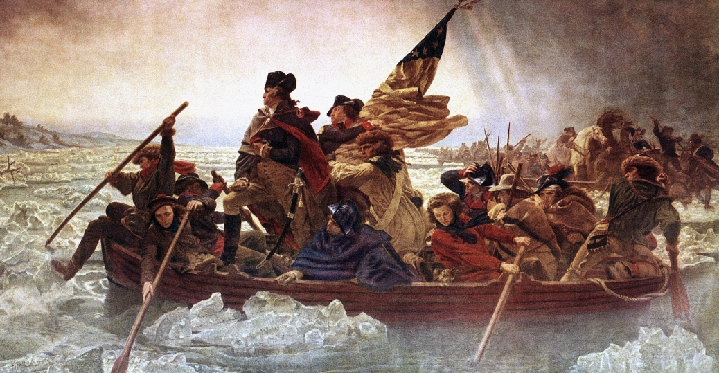 1038x539 By Emanuel Gottlieb Leutze 2 - George Washington Crossing The Delaware Painting