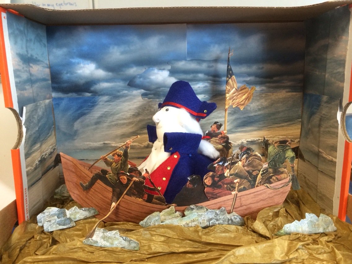 1136x852 Holly Roush On Twitter Egghead George Washington Crossing - George Washington Crossing The Delaware River Painting