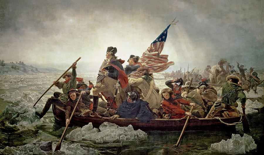 900x529 Washington Crossing The Delaware River Painting By Emanuel - George Washington Delaware River Painting