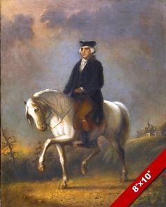240x300 George Washington On His White Horse At Mt Vernon Painting Art - George Washington Horse Painting