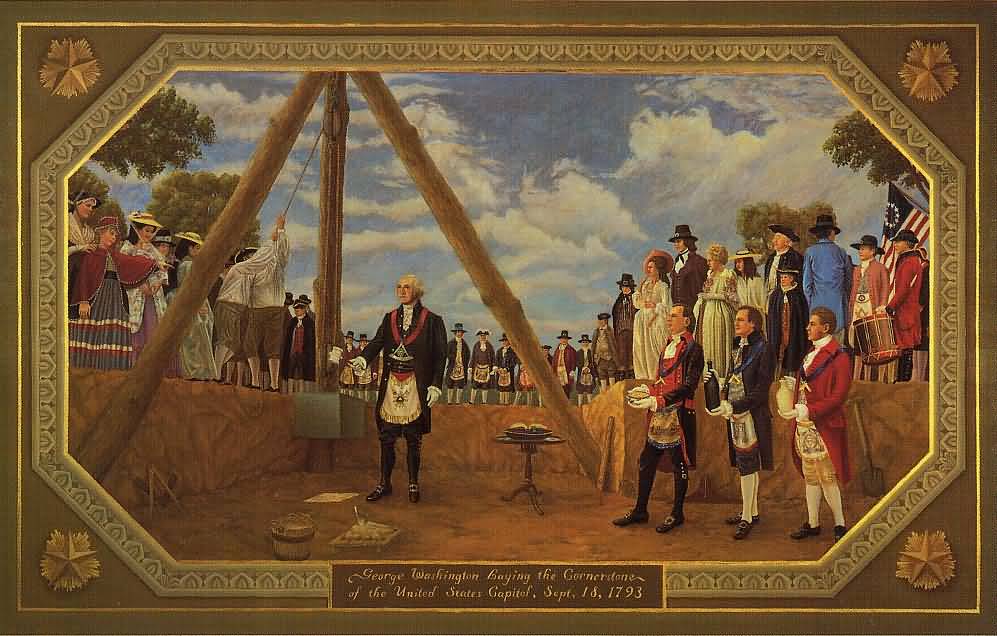 997x636 Newton Iowa Masonic Lodge - George Washington Masonic Painting