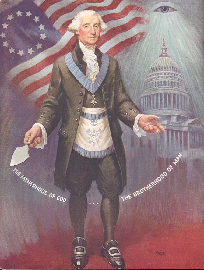 670x886 The Burning Taper Happy Birthday, Brother George Washington - George Washington Masonic Painting