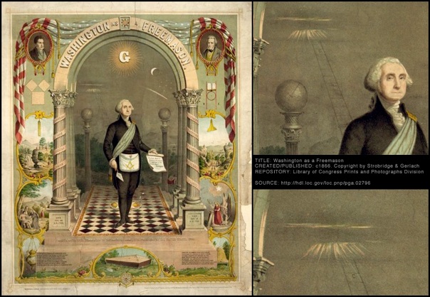 604x418 Ufo Art History - George Washington Masonic Painting
