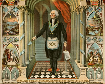 440x353 Was George Washington Really A Devout Mason - George Washington Masonic Painting