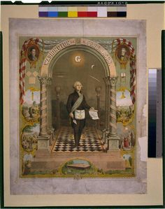 236x299 George Washington's Masonic Apron Freemason - George Washington Masonic Painting