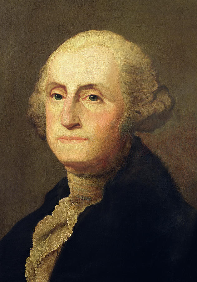 631x900 Portrait Of George Washington Painting By Gilbert Stuart - George Washington Oil Painting