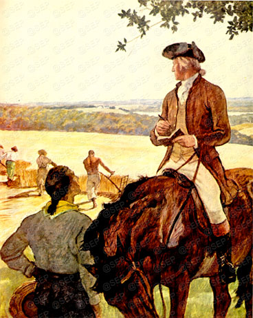 368x462 George Washington Art The Saturday Evening Post - George Washington On A Horse Painting