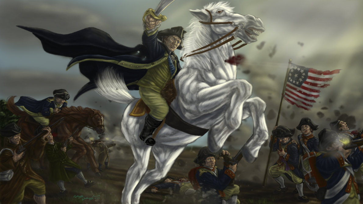 1191x670 George Washington Tribute Painting By Thehylden - George Washington On A Horse Painting