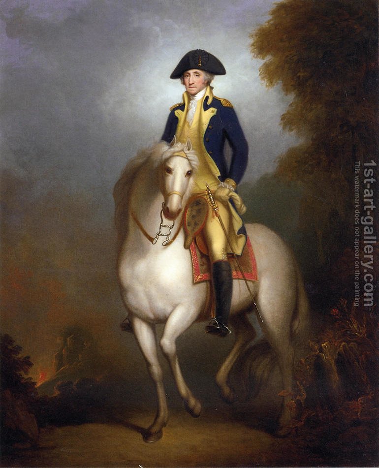 770x951 Equestrian Portrait Of George Washington Rembrandt Peale - George Washington On A Horse Painting