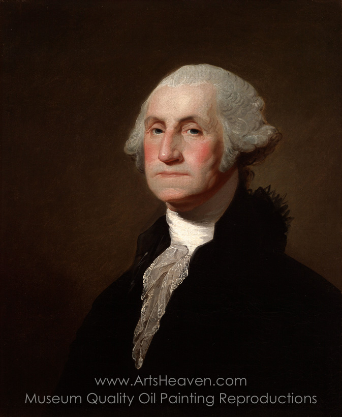 673x820 Painting Reproductions George Washington By Gilbert Stuart - George Washington Painting