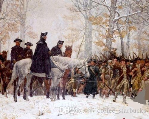 500x401 2018 Framed George Washington At Valley Forge,pure Hand Painted - George Washington Painting Horse