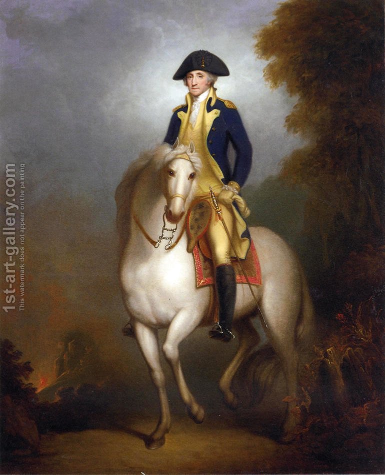 770x951 Equestrian Portrait Of George Washington Rembrandt Peale - George Washington Painting Horse
