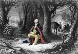 George Washington Prayer At Valley Forge Painting