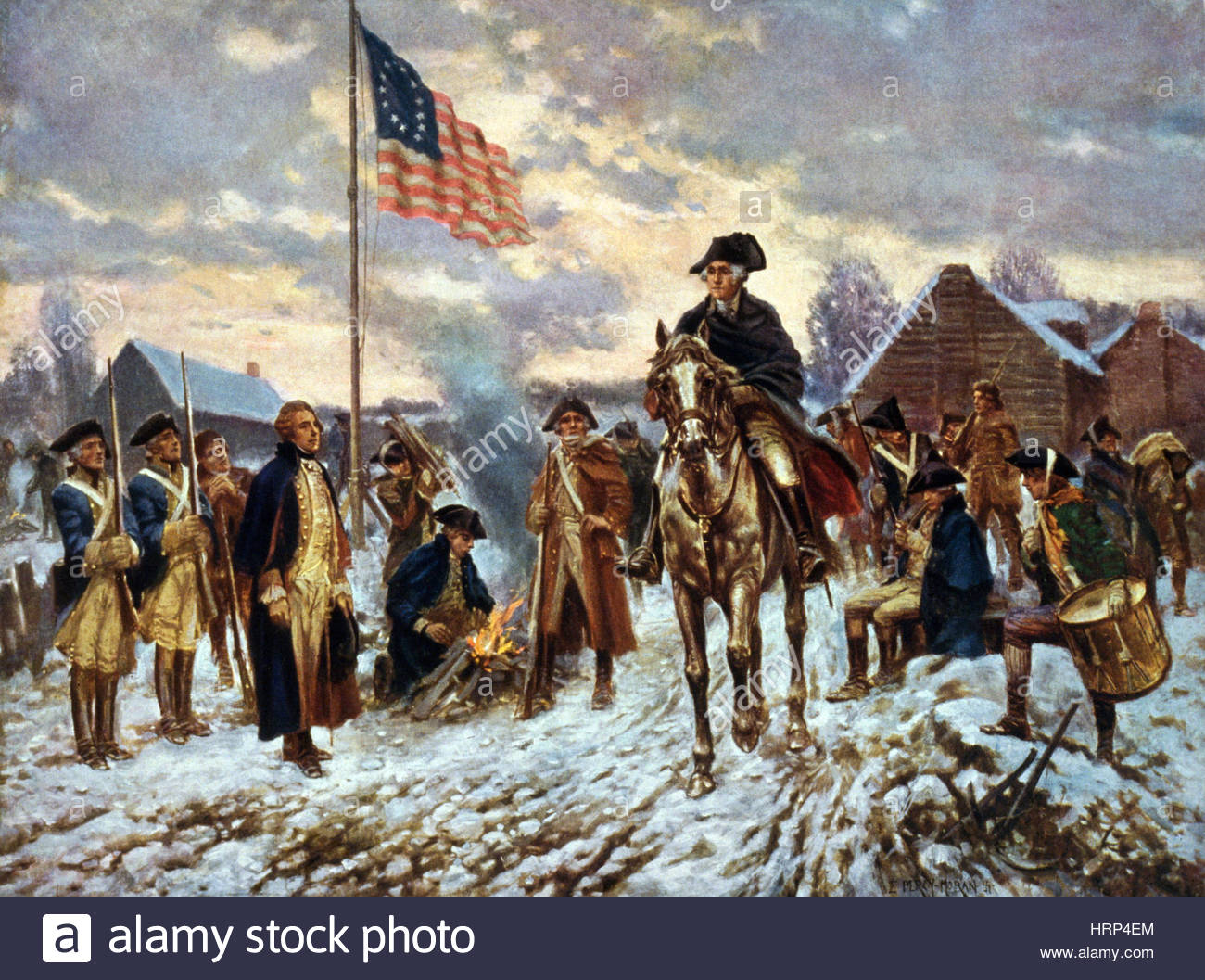1300x1057 George Washington - George Washington Prayer At Valley Forge Painting