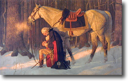 420x267 The Prayer - George Washington Prayer At Valley Forge Painting